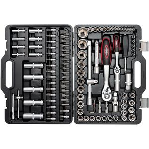 Airpress 75246 - Gereedschapskoffer met Chroom Vanadium doppenset 108 delig professioneel