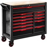 Gereedschapswagen - 360 Delig - 12 Laden - Houten Werkblad