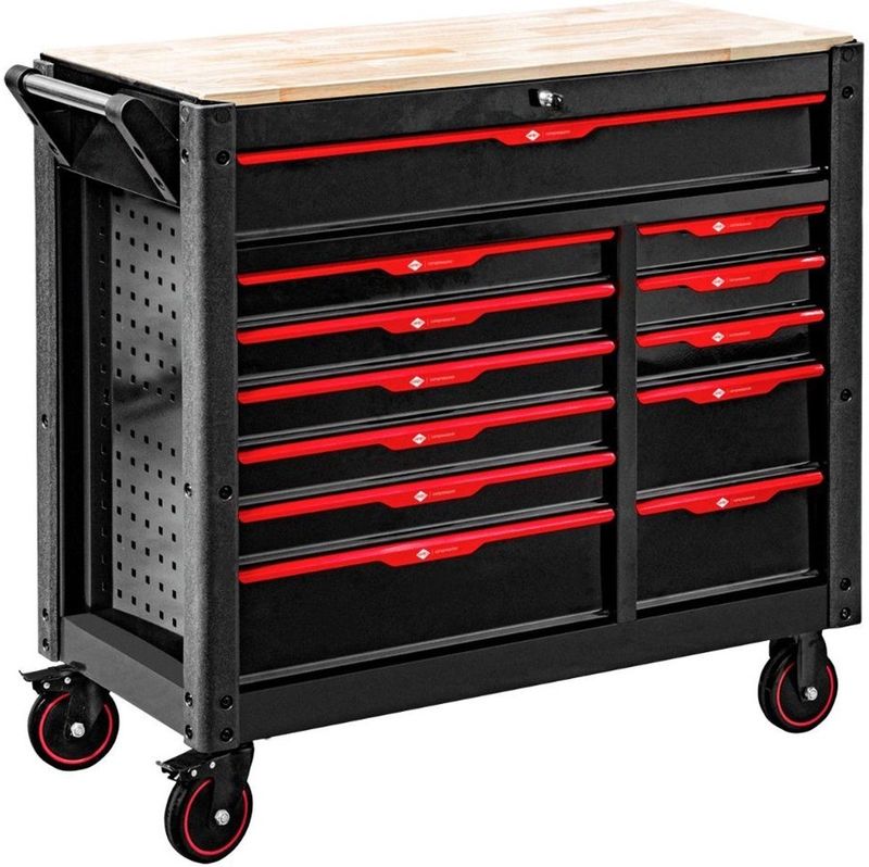 Gereedschapswagen - 360 Delig - 12 Laden - Houten Werkblad