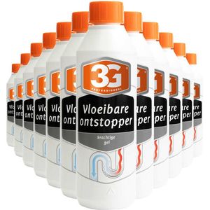 12x 3G Professioneel Vloeibare Ontstopper 500 ml