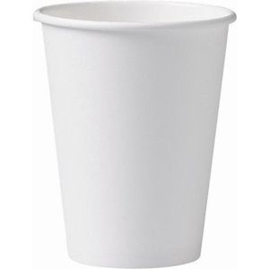 Premium Quality, Koffiebekers 250 ml (10 oz), karton Ø 9 x 9,5 cm wit - wit Kartonnen 8712426789361