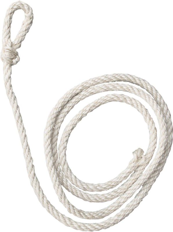 Excellent Koetouw - Gevlochten - PP - Touw - Polypropyleen - Touw met lus - 4-slags - Wit - 240 cm - 1 cm dik