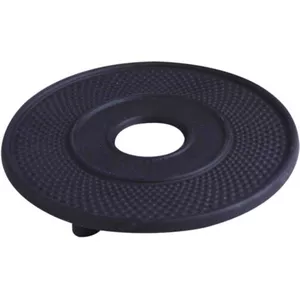 Orivin Magnetische onderzetter van acacia met antislip siliconen ringen, hittebestendig, voor geëmailleerde gietijzeren pannen