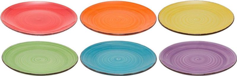 Studio Tavola - Dinerborden Sunny Summer - Ø 26.5 cm - 6 Stuks - Aardewerk