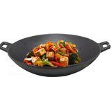 Cast Iron Wokpan / Wadjan Gietijzer - ø 31 cm - Zonder anti-aanbaklaag
