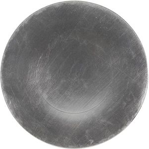 Onderbord kunststof metallic zilver Ø33cm zilver Kunststof Svenska Living Bord