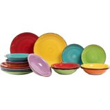 Studio Tavola - Serviesset Sunny Summer - 18-delig - Diverse Kleuren - Aardewerk