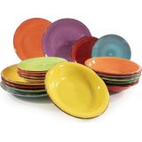 Studio Tavola - Serviesset Sunny Summer - 18-delig - Diverse Kleuren - Aardewerk