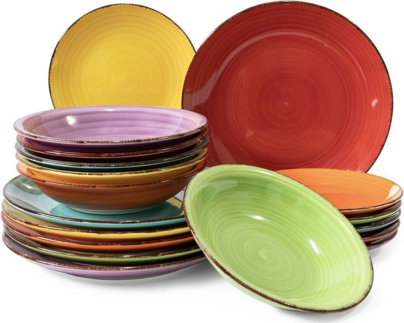 Studio Tavola - Serviesset Sunny Summer - 18-delig - Diverse Kleuren - Aardewerk