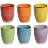 Studio Tavola - Bekers Sunny Summer - 350 ml - 6 Stuks - Mix van Kleuren