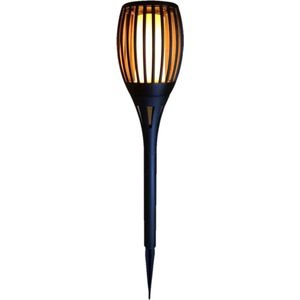 Tuinfakkel Solar - met vlameffect - prikspot - 78 cm - warm wit licht