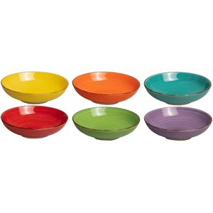 Studio Tavola - Pastaborden Sunny Summer - Ø 23 cm - 6 Stuks