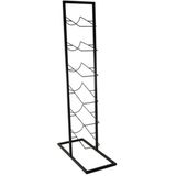 Svenska Living Wijnrek - 6 flessen - zwart - metaal - 38 x 84 x 18 cm
