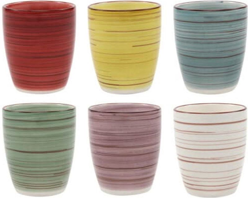 Studio Tavola - Koffiekopjes Rimini - 160 ml - 6 Stuks - Gemixte Kleuren