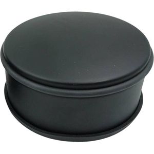 Svenska Living Deurstopper voor binnendeuren - zwart - rond - 1,2 kg - 12 x 6 cm - met rubberen rand