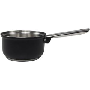 Svenska Living Steelpan/sauspan/juspan - zwart - RVS - D16 cm - 1L - Alle warmtebronnen