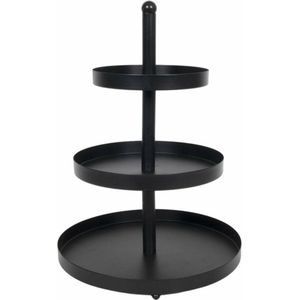 HIT Metalen Etagere - 3 laags - 25 x 35 cm - Zwart