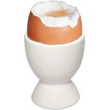 Eierdop - 2 Stuks - Wit Porselein - Inclusief Lepel