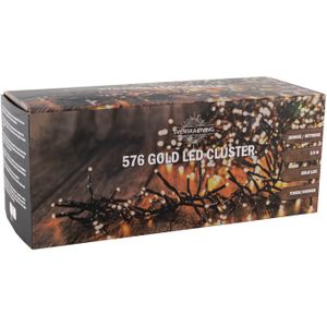 Svenska Living - Kerstverlichting - Cluster LED Goud - Voor Binnen & Buiten IP44 - Met Timer - 576 LED - 3.5M