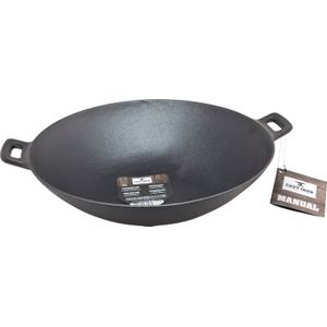 Cast Iron Wokpan / Wadjang - Gietijzer - ø 36 cm - Zonder anti-aanbaklaag