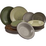 Studio Tavola - Serviesset Deep Forest - 18-delig - Groene Keramiek
