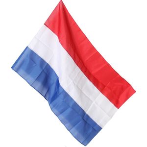 Massamarkt Vlag Nederland 100x150 Cm - Rood, Wit, Blauw - Ideaal voor Koningsdag, Dodenherdenking en Bevrijdingsdag