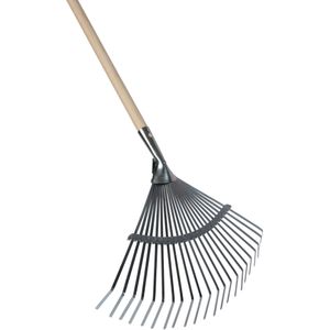 Talen Tools – Gazonhark – Verzinkt – Platte tanden – Essenhouten steel – 150 cm
