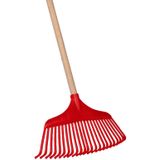 Talen Tools Budget Gazonhark - Kunststof - 140 cm Steel - Rood