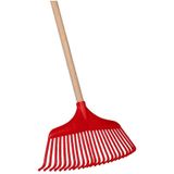 Talen Tools Budget Gazonhark - Kunststof - 140 cm Steel - Rood