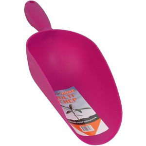 Multifunctionele toepasbare schep roze kunststof 32 x 12 cm