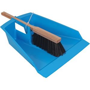 Talen Tools Blauw Bladerenblik met Stoffer - Ideaal voor Grote Volumes