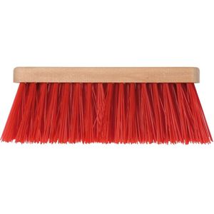 Talen Tools bezemkop - buitenbezem - rood - FSC hout/nylon - 28 cm