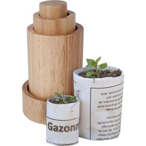 Talen Tools Houten Potjesmaker Set - Maak Milieuvriendelijke Kweekpotjes