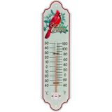 Thermometer - metaal - 28 cm - vogel