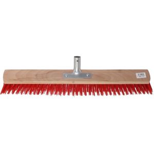 Talen Tools - bezemkop - buitenbezem - rood - hout/nylon - 60 cm