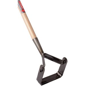 KOTARBAU® Tuinhak van metaal, 120 mm, met houten steel, 95 cm, trapeziumvorm, tuinhak met steel