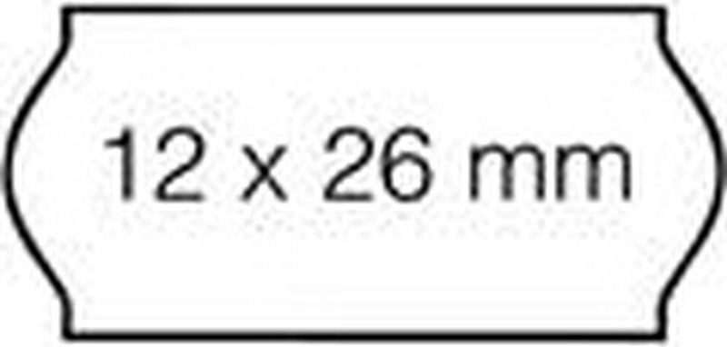 Prijsetiket 12x26mm Sato Samark permanent wit - 36 stuks