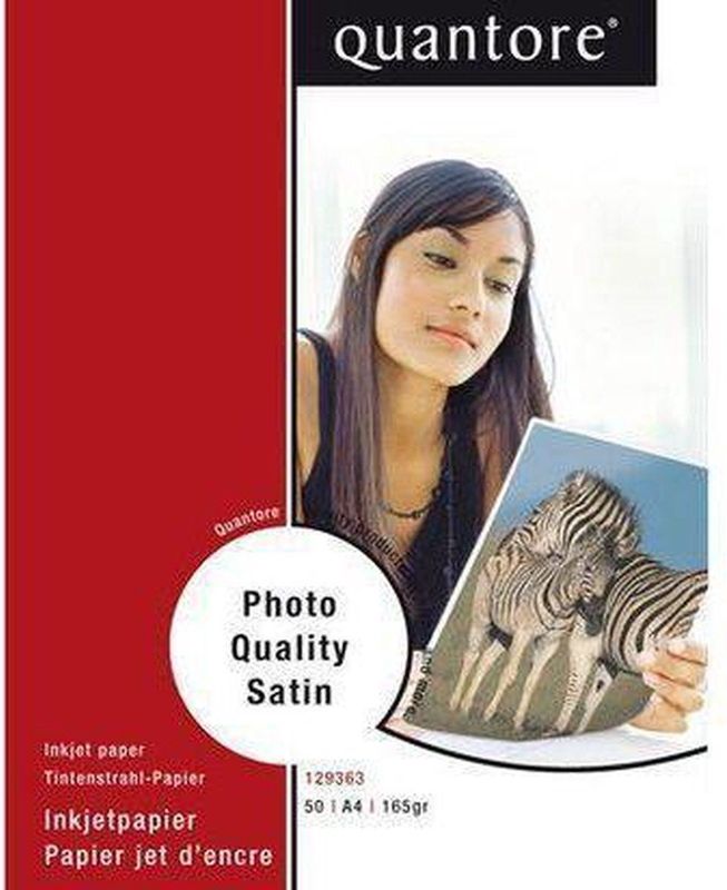 Quantore Fotopapier A4 - 170 gram - mat satijn pak a 50 vel