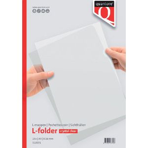 Insteekmap L-model Quantore A4 PP 0.16mm glad 25 stuks