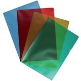 Insteekmap L-model Quantore A4 PP 0.12mm blauw 25 stuks