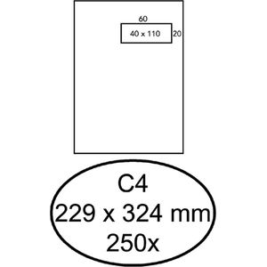 Envelop quantore venster c4 zk 120gr wt | Doos a 250 stuk