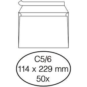 Envelop Quantore bank C5/6 114x229mm zelfklevend wit 50 stuks