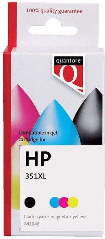 Inktcartridge Quantore alternatief tbv HP CB338EE 351XL kleur | 35 stuks