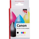 Quantore Inktcartridge Canon PGI-520 CLI-521 - 2 Zwart + 3 Kleur - 5 Stuks