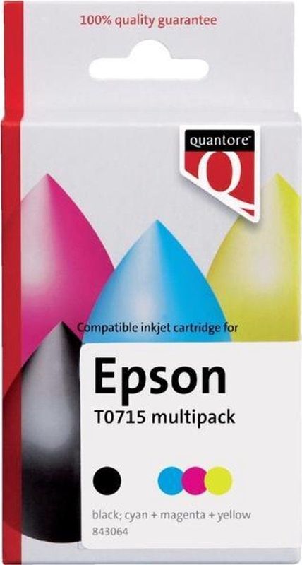 Quantore - T071540 - Inktcartridge - Zwart + Kleur - Alternatief
