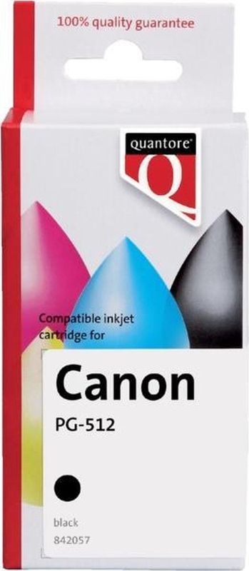 Quantore - PG-512 - Inktcartridge - Zwart - Alternatief