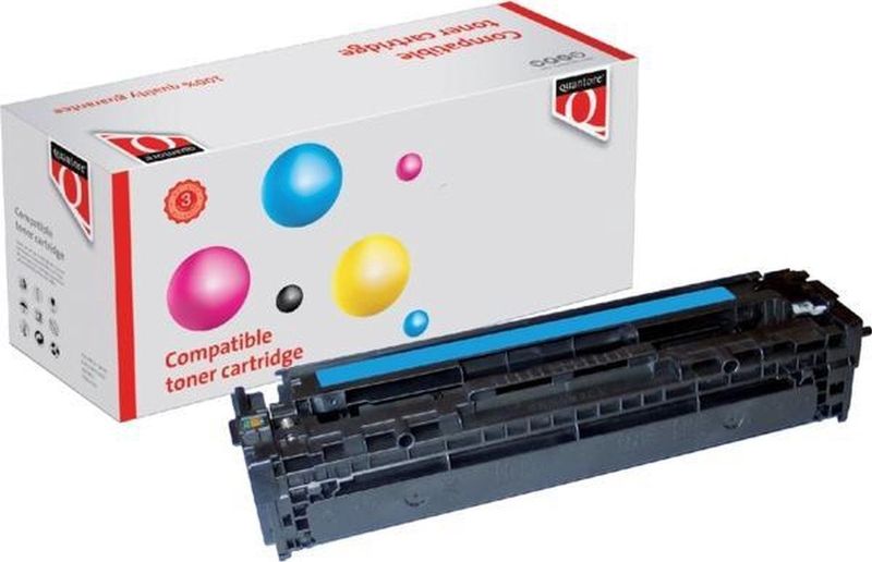 Tonercartridge quantore hp ce321a 128a blauw | 1 stuk