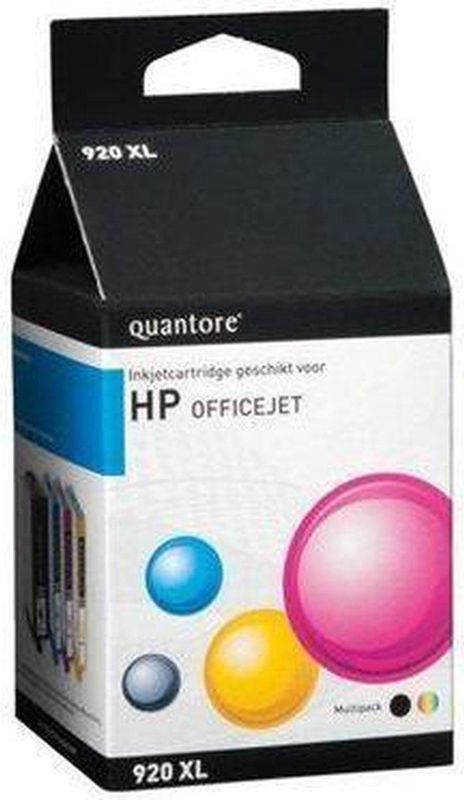 Inktcartridge Quantore alternatief tbv HP CH081AE 920XL zwart + 3 kleuren | 12 stuks
