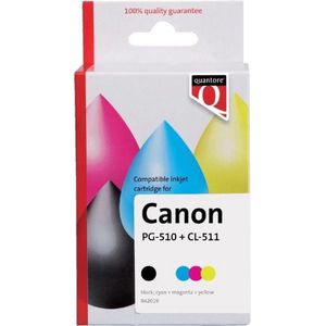 Inktcartridge Quantore alternatief tbv Canon PG-510 CL-511 zwart + 3 kleuren