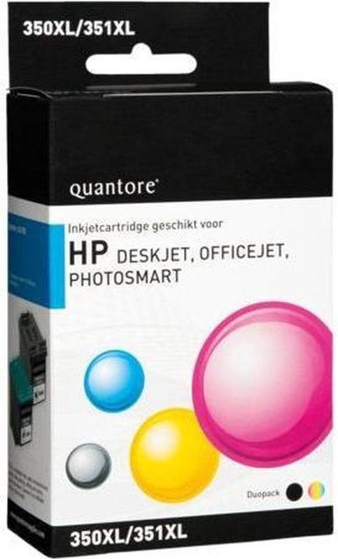 Inktcartridge quantore hp 350xl 351xl cb336 cb338 | Pak a 2 stuk